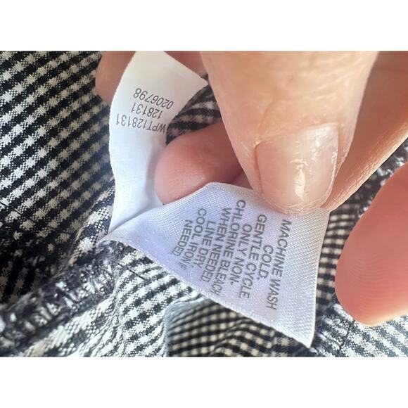 J Jill Premium Bistretch Capri Pants Size 10 Black White Gingham Check Pull On - Picture 6 of 9